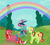 Size: 1280x1149 | Tagged: safe, artist:nollaig, fizzy, galaxy (g1), mimic (g1), pony, twinkle eyed pony, unicorn, g1, magic, rainbow