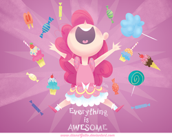 Size: 992x793 | Tagged: safe, artist:ilianagatto, pinkie pie, g4, candy, female, solo