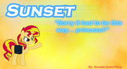 Size: 780x420 | Tagged: safe, artist:brunoprower500, sunset shimmer, pony, equestria girls, g4