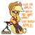 Size: 1050x1050 | Tagged: safe, artist:heir-of-rick, applejack, earth pony, pony, daily apple pony, g4, apple, bipedal, cowboy hat, crossover, engiejack, engineer, engineer (tf2), female, food, goggles, hat, mare, open mouth, parody, simple background, solo, team fortress 2, text, that pony sure does love apples, turret, white background