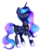 Size: 1280x1280 | Tagged: safe, artist:miningcazzy, princess luna, g4, eyes closed, female, raised hoof, simple background, solo, transparent background