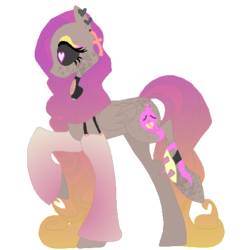 Size: 512x512 | Tagged: safe, artist:dendrophobic-deadbeat, artist:shark_fighter, full body, heart, heart eyes, raised hoof, side view, simple background, solo, transparent background, wingding eyes
