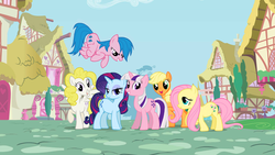 Size: 2400x1350 | Tagged: safe, artist:trulycourageous, applejack (g1), firefly, posey, sparkler (g1), surprise, twilight, g1, g4, g1 six, g1 to g4, generation leap