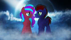 Size: 1024x576 | Tagged: safe, artist:drawponies, oc, oc only, couple, female, male, oc x oc, shipping, straight