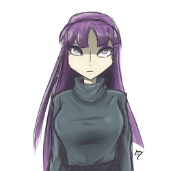 Size: 1566x1566 | Tagged: safe, artist:burnoid096, maud pie, human, g4, female, humanized, looking at you, simple background, solo, white background