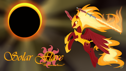 Size: 3840x2160 | Tagged: safe, artist:virenth, nightmare star, princess celestia, alicorn, pony, g4, armor, female, flamberge, flaming sword, high res, mane of fire, mare, solo, sword