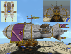 Size: 1280x972 | Tagged: safe, artist:virenth, twilight sparkle, g4, airship, cutie mark, minecraft