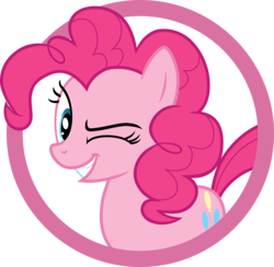 Size: 4000x3904 | Tagged: safe, artist:fukaketsu, pinkie pie, g4, wink