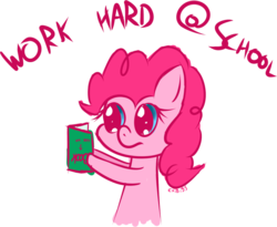 Size: 988x809 | Tagged: safe, artist:chibi95, pinkie pie, earth pony, pony, g4, book, cute, simple background, solo, transparent background, upside down