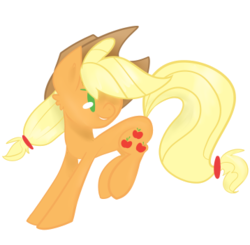 Size: 358x351 | Tagged: safe, artist:theofficialsomething, applejack, g4, female, solo