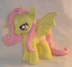 Size: 2017x1897 | Tagged: safe, artist:gryphyn-bloodheart, fluttershy, bat pony, pegasus, pony, g4, commission, customized toy, flutterbat, irl, photo, sculpted
