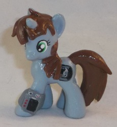 Size: 1193x1297 | Tagged: safe, artist:gryphyn-bloodheart, oc, oc only, oc:littlepip, pony, unicorn, fallout equestria, 3d print, blind bag, commission, crossover, customized toy, cutie mark, fallout, fanfic, fanfic art, female, hooves, horn, irl, mare, photo, pipbuck, solo, toy