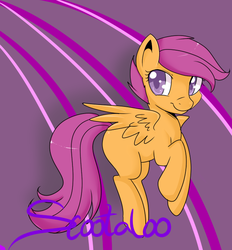 Size: 618x667 | Tagged: safe, artist:lustrous-dreams, scootaloo, g4, female, scootaloo can fly, simple background, solo