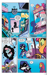 Size: 1879x2951 | Tagged: safe, arcade, cheating, claw machine, comic, comic book, crane game, pretty pretty pegasus, raven (dc comics), starfire, teen titans go