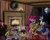 Size: 10000x8000 | Tagged: safe, artist:idontrunntoofast, apple bloom, applejack, fluttershy, pinkie pie, rainbow dash, rarity, scootaloo, spike, sweetie belle, twilight sparkle, g4, absurd resolution, accessory swap, book, candle, christmas, christmas lights, christmas tree, coffee, cutie mark crusaders, decorating, female, fireplace, hatless, hearth's warming eve, idontrunntoofast, lesbian, magic, mane seven, mane six, missing accessory, mistletoe, moon, mouth hold, night, reading, saint lucy, saint lucy's day, santa claus, ship:appledash, shipping, sleeping, tray, tree, wreath