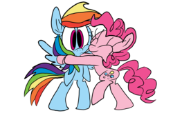 Size: 7016x4961 | Tagged: safe, artist:joeywaggoner, pinkie pie, rainbow dash, g4, absurd resolution, hug