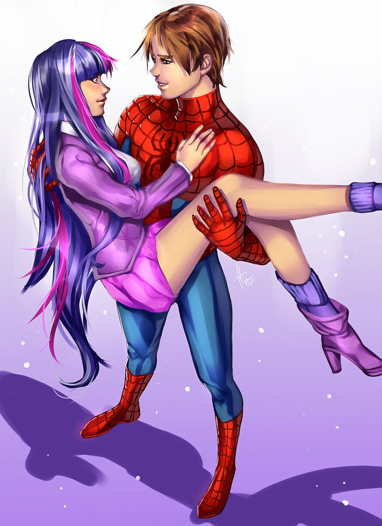 cute, humanized, peter parker, shipping, skirt, socks, spider-man, spiders ...