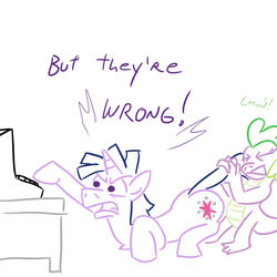 Size: 900x900 | Tagged: safe, artist:jargon scott, spike, twilight sparkle, g4, barb, computer, dusk shine, rule 63