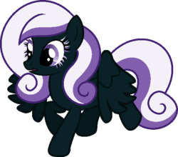 Size: 588x518 | Tagged: safe, artist:archerinblue, oc, oc only, oc:chandra, g4, magical lesbian spawn, offspring, parent:oc:nyx, parent:oc:snowdrop, parents:oc x oc, parents:snownyx, simple background, transparent background