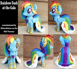 Size: 766x686 | Tagged: safe, artist:lostinthetrees, rainbow dash, g4, clothes, dress, gala dress, irl, photo, sculpture, solo