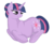 Size: 1409x1165 | Tagged: safe, artist:stagetechyart, twilight sparkle, pony, unicorn, g4, alternate hairstyle, female, lying down, mama twilight, pregnant, solo, unicorn twilight