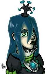 Size: 500x766 | Tagged: safe, artist:theartrix, queen chrysalis, human, g4, clothes, female, humanized, lipstick, simple background, solo, transparent background