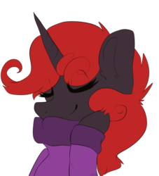 Size: 852x938 | Tagged: safe, artist:oddends, oc, oc only, oc:savoir, pony, unicorn, advertisement, clothes, commission, cute, eyes closed, rule 63, simple background, smiling, solo, sweater, transparent background, ych result