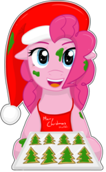 Size: 701x1140 | Tagged: safe, artist:missitofu, pinkie pie, g4, christmas, cookie