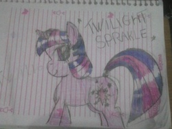 Size: 2048x1536 | Tagged: safe, artist:tayna1994, twilight sparkle, g4, female, lined paper, solo, traditional art