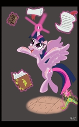 Size: 800x1280 | Tagged: safe, artist:theroyalprincesses, twilight sparkle, alicorn, pony, g4, book, female, magic, mare, solo, twilight sparkle (alicorn)