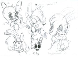 Size: 1024x744 | Tagged: safe, artist:kobra333, bonnie (fnaf), five nights at freddy's, ponified, sketch