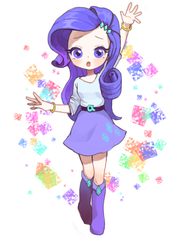 Size: 600x800 | Tagged: safe, artist:copepe, rarity, equestria girls, g4, boots, bracelet, clothes, female, jewelry, pixiv, skirt, solo