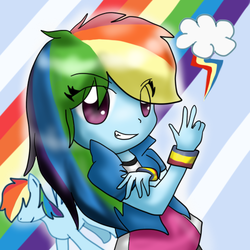 Size: 500x500 | Tagged: safe, artist:skywarriorskirby, rainbow dash, equestria girls, g4, female, solo