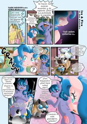 Size: 749x1066 | Tagged: safe, artist:boastudio, artist:taekwon-magic, oc, oc only, oc:bubbles bath, oc:ponybot, oc:sweet steps, comic