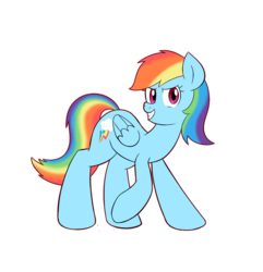 Size: 1124x1168 | Tagged: safe, artist:haxorus31, rainbow dash, g4, female, simple background, solo