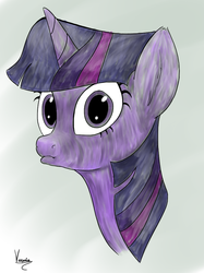 Size: 799x1067 | Tagged: safe, artist:varemia, twilight sparkle, g4, female, lip bite, looking at you, solo