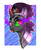 Size: 1949x2354 | Tagged: safe, artist:sunshineapple, king sombra, g4, rule 63, solo, tongue out