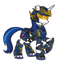Size: 4100x4100 | Tagged: safe, artist:spazzymcnugget, shining armor, pony, g4, absurd resolution, armor, crossover, helmet, male, new conglomerate, planetside 2, solo, video game