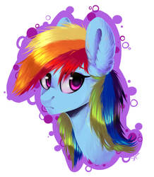 Size: 1546x1775 | Tagged: safe, artist:sunshineapple, rainbow dash, g4, female, portrait, solo