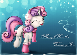 Size: 2850x2057 | Tagged: safe, artist:neko-me, sweetie belle, pony, unicorn, g4, boots, clothes, cute, diasweetes, earmuffs, female, filly, foal, high res, scarf, shoes, solo, tongue out