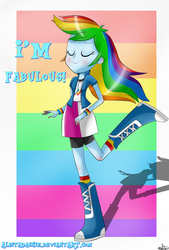 Size: 1500x2221 | Tagged: safe, artist:vixelzf, rainbow dash, equestria girls, g4, female, solo