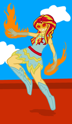 Size: 949x1621 | Tagged: safe, artist:oneovertwo, sunset shimmer, equestria girls, g4, female, solo