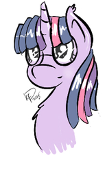 Size: 250x400 | Tagged: safe, artist:bloody--mascarade, twilight sparkle, g4, cute, glasses, portrait