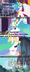 Size: 1021x2448 | Tagged: safe, princess celestia, g4, baneblade, celestia's proclamation, exploitable meme, meme, tactical genius, ursarkar creed, warhammer (game), warhammer 40k