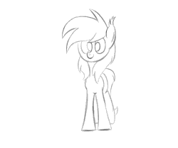 Size: 800x664 | Tagged: safe, artist:themightyshizam, derpy hooves, pegasus, pony, g4, animated, female, mare, monochrome
