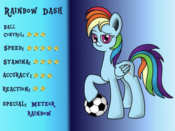 Size: 2048x1536 | Tagged: safe, artist:santiago0593, rainbow dash, pony, g4, female, football, solo