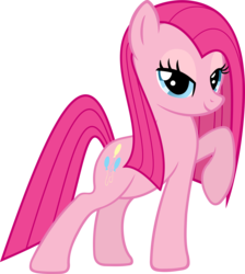 Size: 5971x6671 | Tagged: safe, artist:slb94, pinkie pie, g4, absurd resolution, bedroom eyes, female, pinkamena diane pie, rarity pose, simple background, solo, transparent background, vector