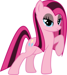 Size: 5971x6671 | Tagged: safe, artist:slb94, pinkie pie, g4, absurd resolution, emo, female, pinkamena diane pie, rarity pose, simple background, solo, transparent background, vector