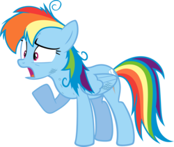 Size: 6000x5097 | Tagged: safe, artist:slb94, rainbow dash, g4, absurd resolution, female, messy mane, simple background, solo, transparent background, vector