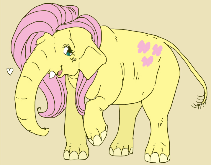 Mlp Elephant Deviantart #795968 - dead source, safe, artist:pasikon, fluttershy, elephant, g4 ...